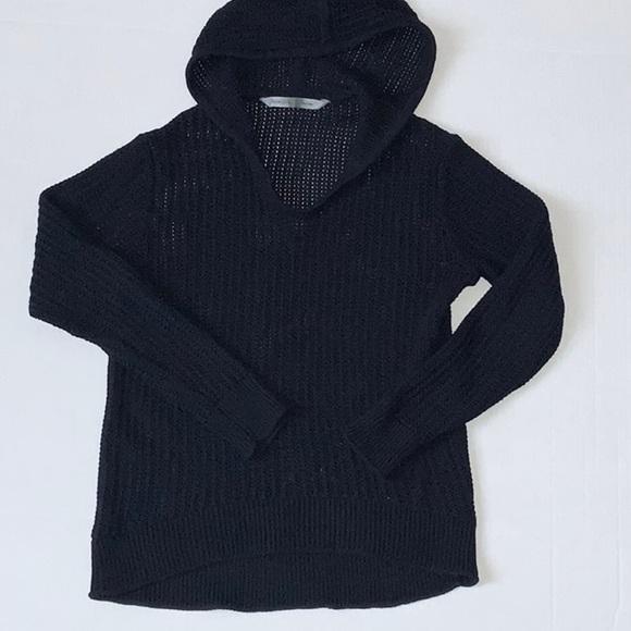 NWOT Athleta Open Knit Hooded Hoodie Sweater - Navy - Size S - Picture 2 of 5